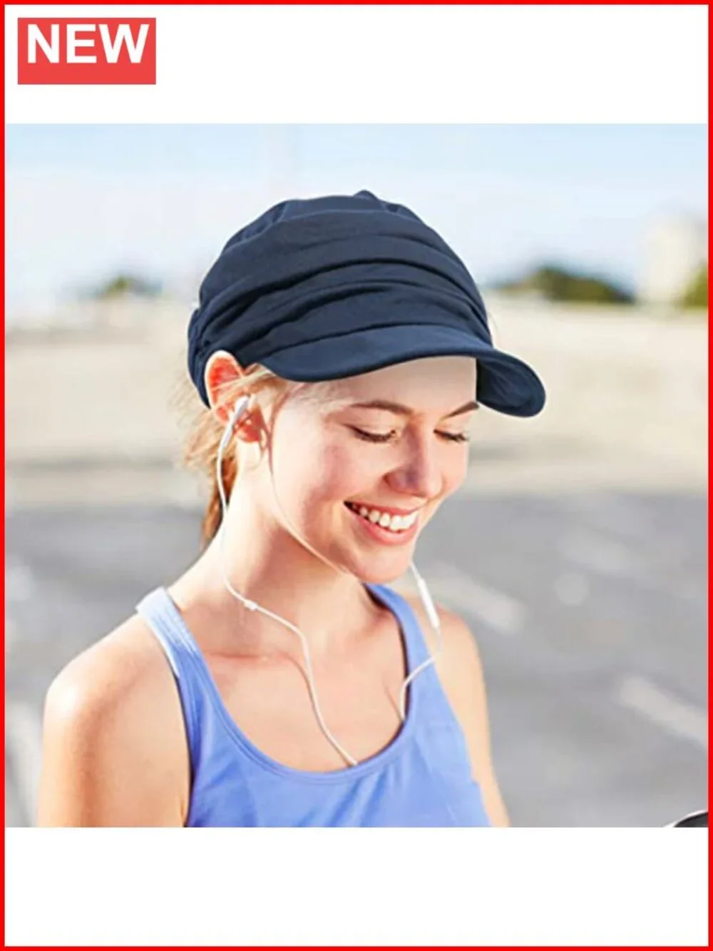 Women's Cotton Newsboy Cap Painter Visor Hat Adjustable Lightweight